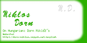 miklos dorn business card